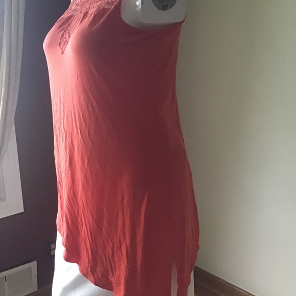 Embroidered orange cover up/ tunic top - Picture 7 of 9